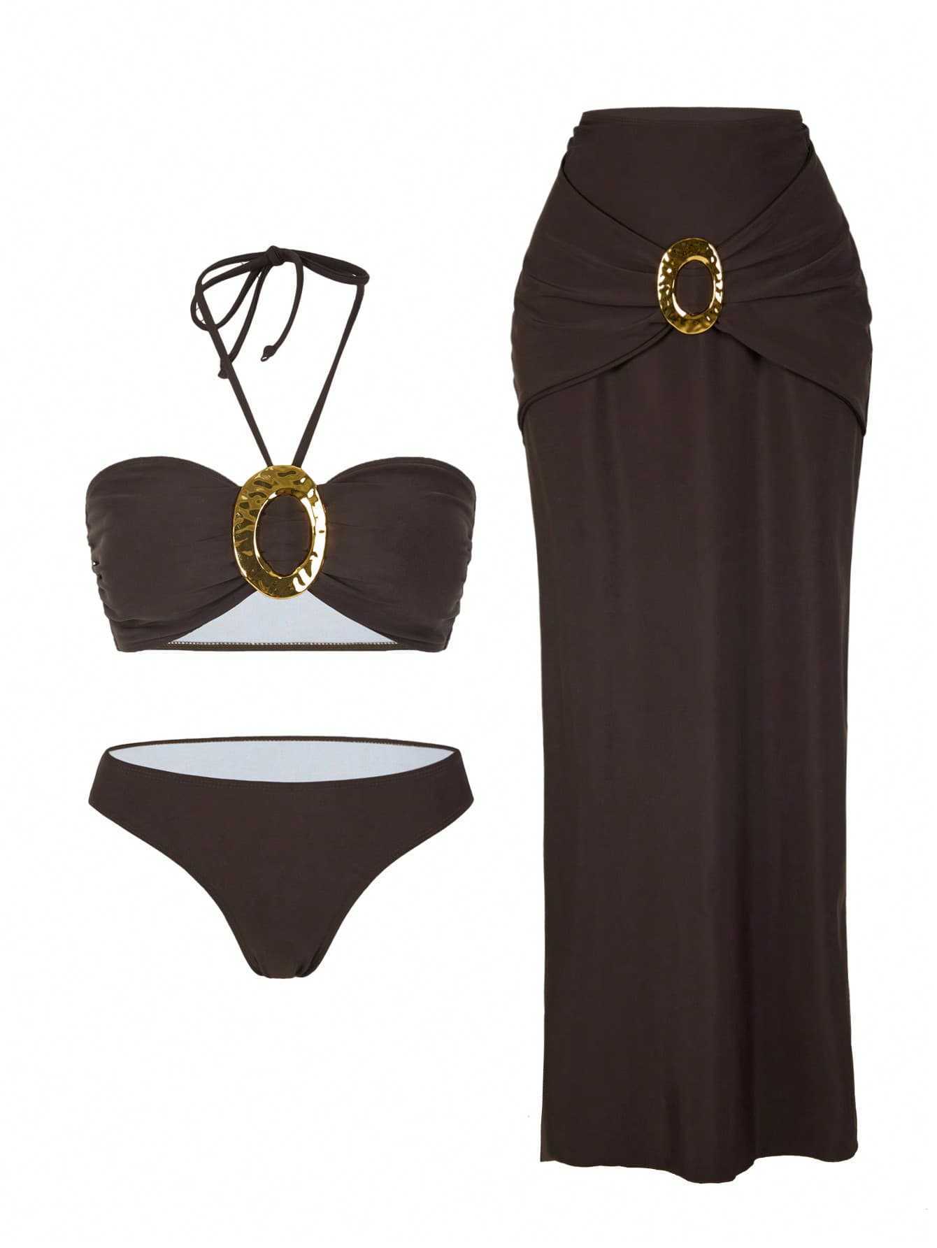 Design Sense One Piece Swimsuit Beach Hot Spring Suit Female