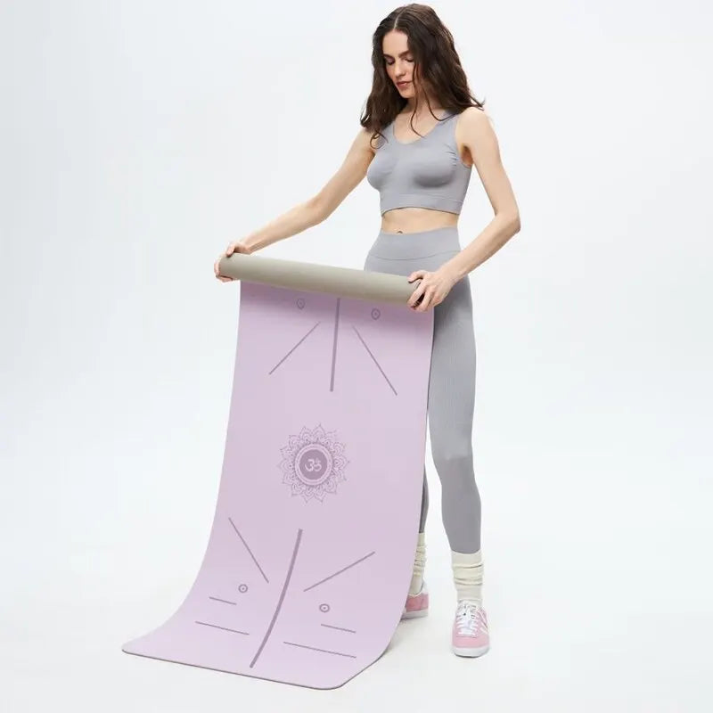 Yoga Mat, anti Slip and Environmentally Friendly Fitness Exercise Mat with Shoulder Straps, Professional Yoga Mat, Suitable