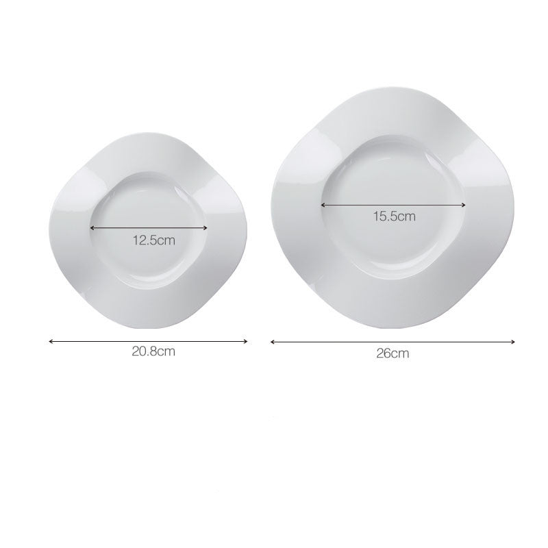 French Dessert Plate Creative Dish Molecular Cuisine Ceramic Round Cake Dish