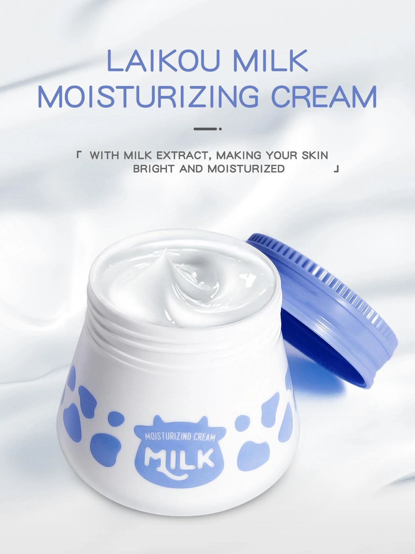 55G Deep Nourishing LAIKOU Milk Moisturizing Face Cream, Firming Moisturizing Face Lotion Reduce Fine Lines Facial Moisturizer for Women All Skin Types Skincare Mom Gifts