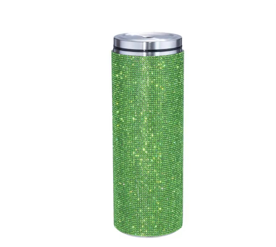 20Oz Bling Diamond Thermos Bottle Coffee Cup with Straw Stainless Steel Water Bottle Tumblers Mug Girl Women Gift