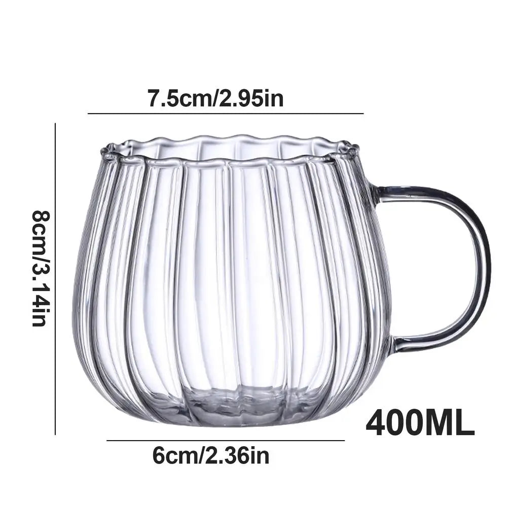 Transparent Glass Cup Creative Coffee Tea Drinks Dessert Breakfast Milk Cup Glass Mugs Handle Drinkware Couple Gifts
