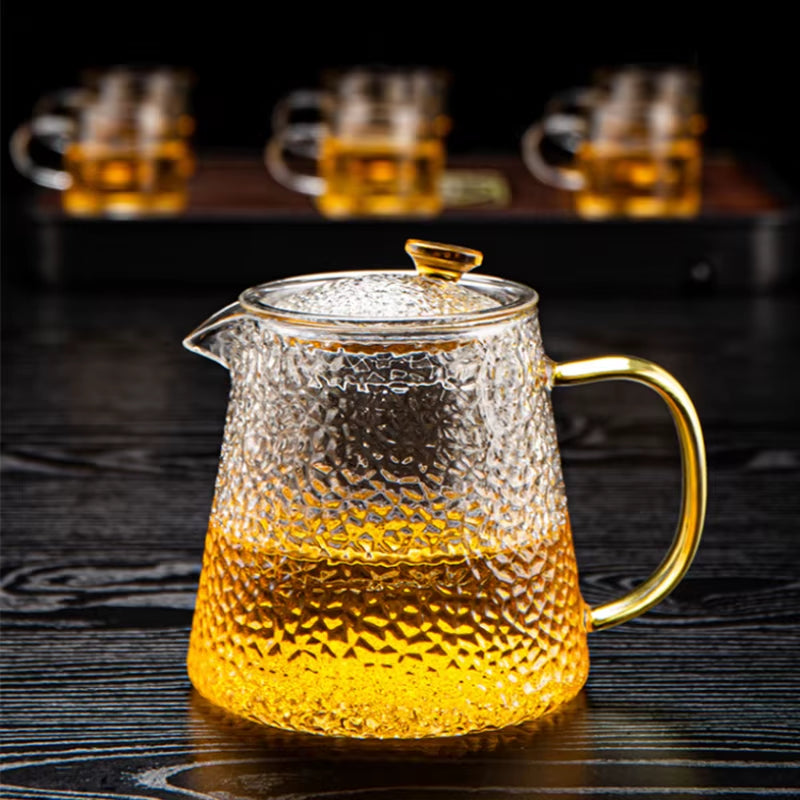 High Quality Heat Resistant Glass Tea Pot Chinese Teaware Kung Fu Tea Set Puer Kettle Coffee Glass Pot Convenient Office Teapot