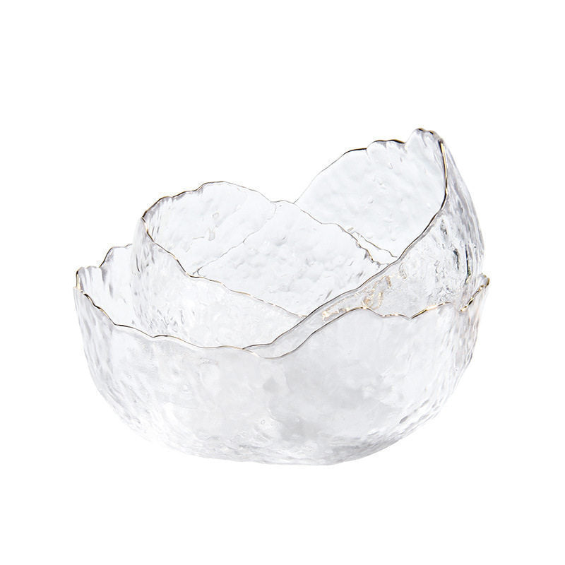 Transparent Glass Dishware Suit Household Fruit Plate