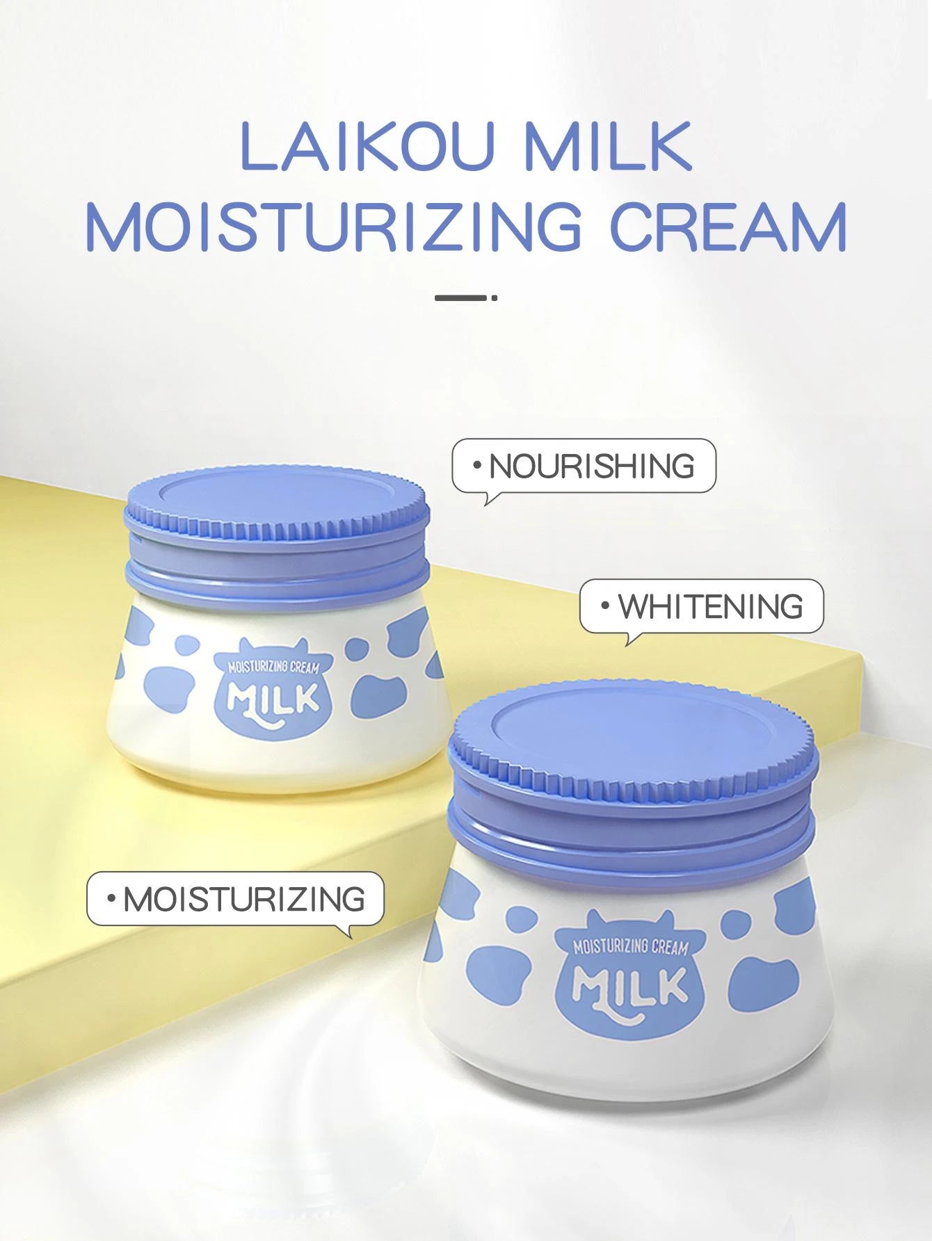 55G Deep Nourishing LAIKOU Milk Moisturizing Face Cream, Firming Moisturizing Face Lotion Reduce Fine Lines Facial Moisturizer for Women All Skin Types Skincare Mom Gifts