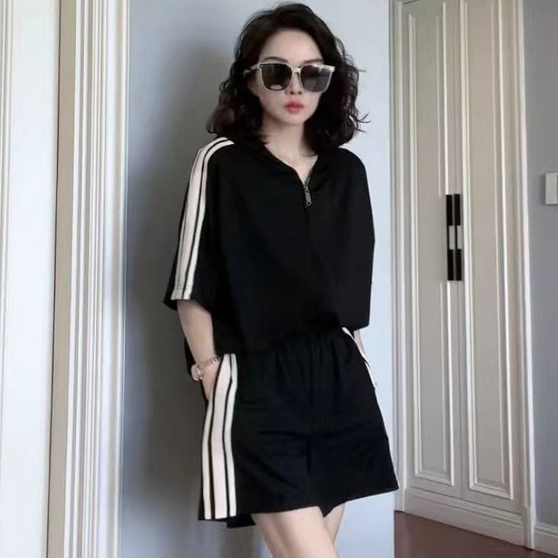 Loose Design Anti-aging Fashion Casual Two-piece Suit Women