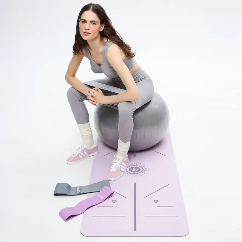 Yoga Mat, anti Slip and Environmentally Friendly Fitness Exercise Mat with Shoulder Straps, Professional Yoga Mat, Suitable