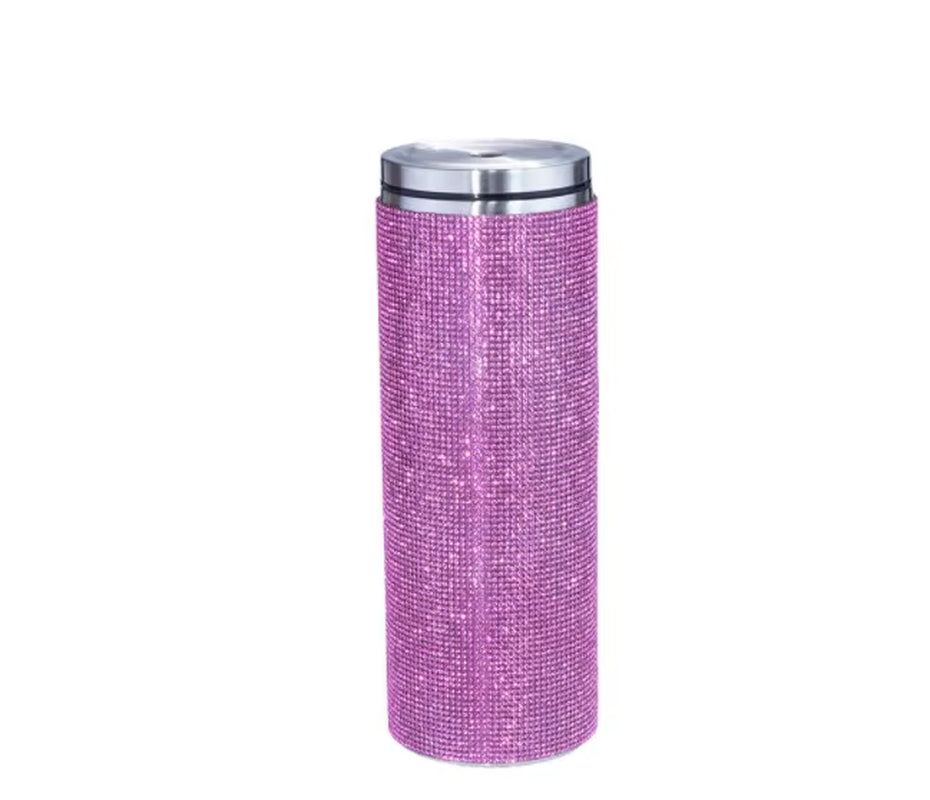 20Oz Bling Diamond Thermos Bottle Coffee Cup with Straw Stainless Steel Water Bottle Tumblers Mug Girl Women Gift