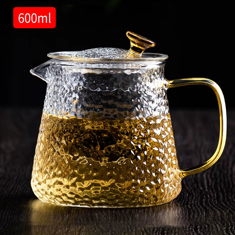 High Quality Heat Resistant Glass Tea Pot Chinese Teaware Kung Fu Tea Set Puer Kettle Coffee Glass Pot Convenient Office Teapot