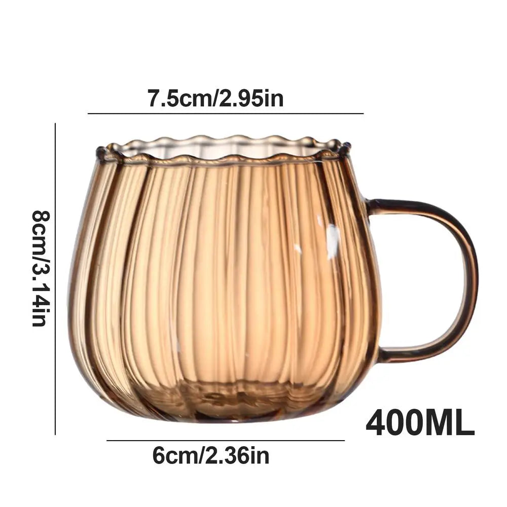 Transparent Glass Cup Creative Coffee Tea Drinks Dessert Breakfast Milk Cup Glass Mugs Handle Drinkware Couple Gifts