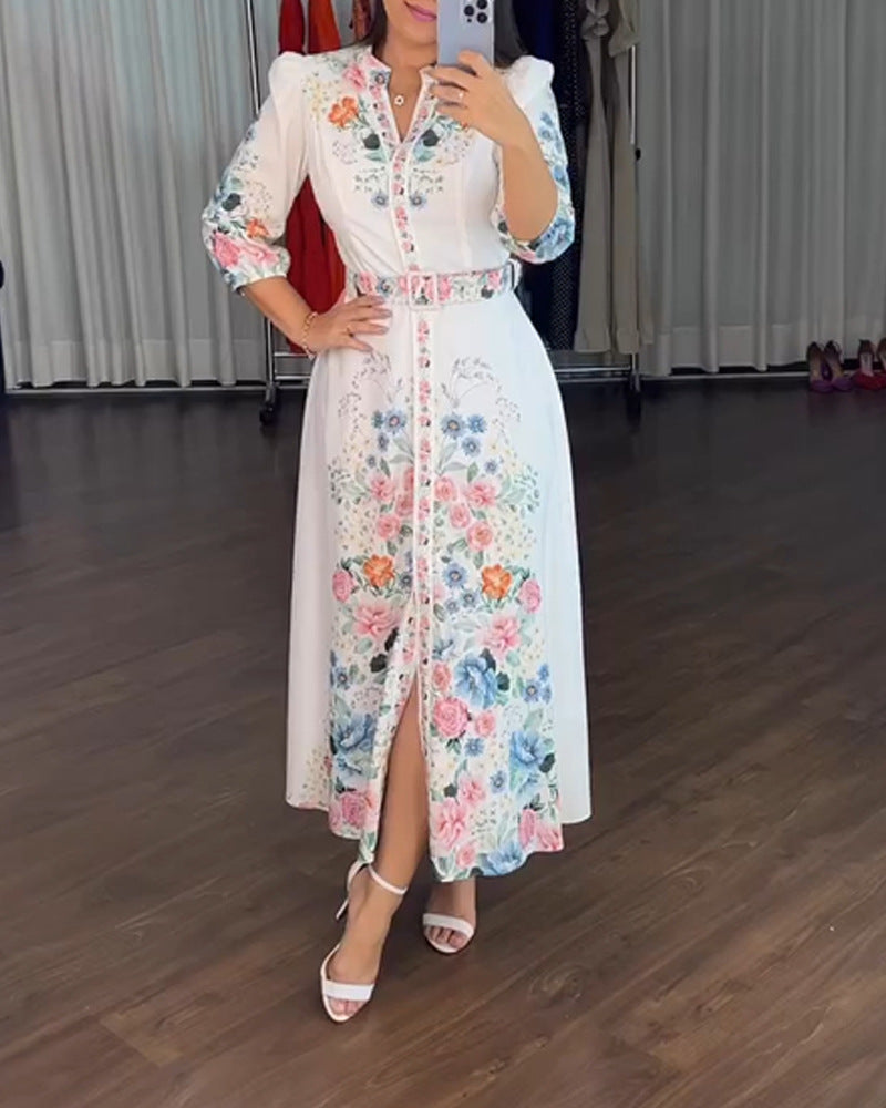 Slim-fit Lace Up Shirtdress Women