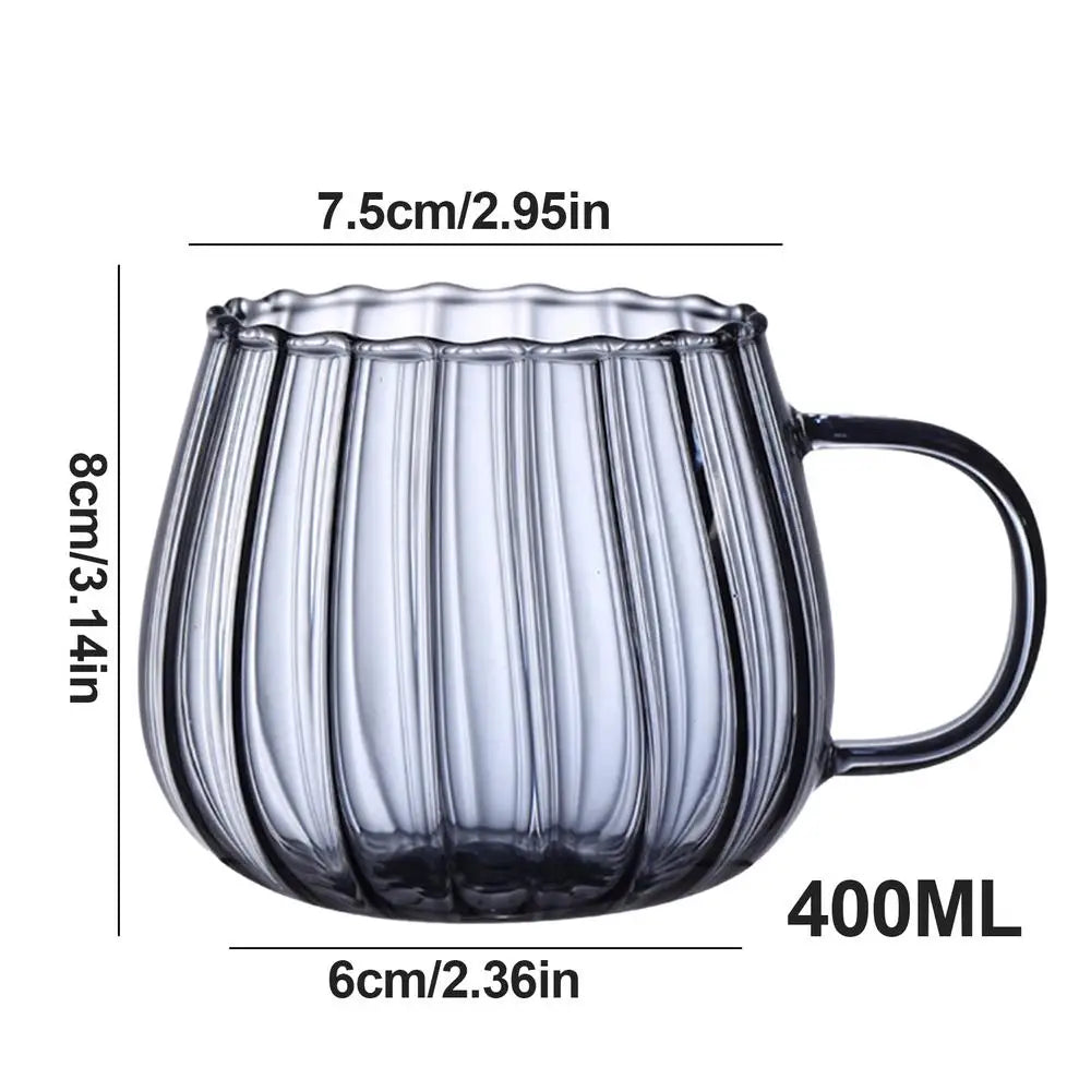 Transparent Glass Cup Creative Coffee Tea Drinks Dessert Breakfast Milk Cup Glass Mugs Handle Drinkware Couple Gifts