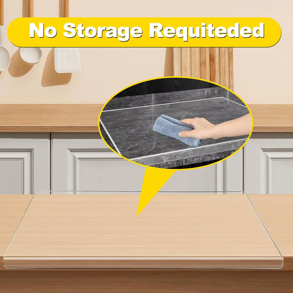 Acrylic Transparent Cutting Board with Lip Anti-Slip Kitchen Cutting Chopping Boards Counter Countertop Protector Kitchen Gadget