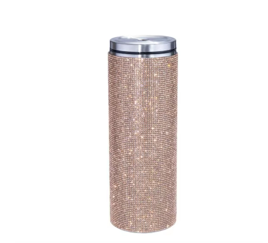 20Oz Bling Diamond Thermos Bottle Coffee Cup with Straw Stainless Steel Water Bottle Tumblers Mug Girl Women Gift