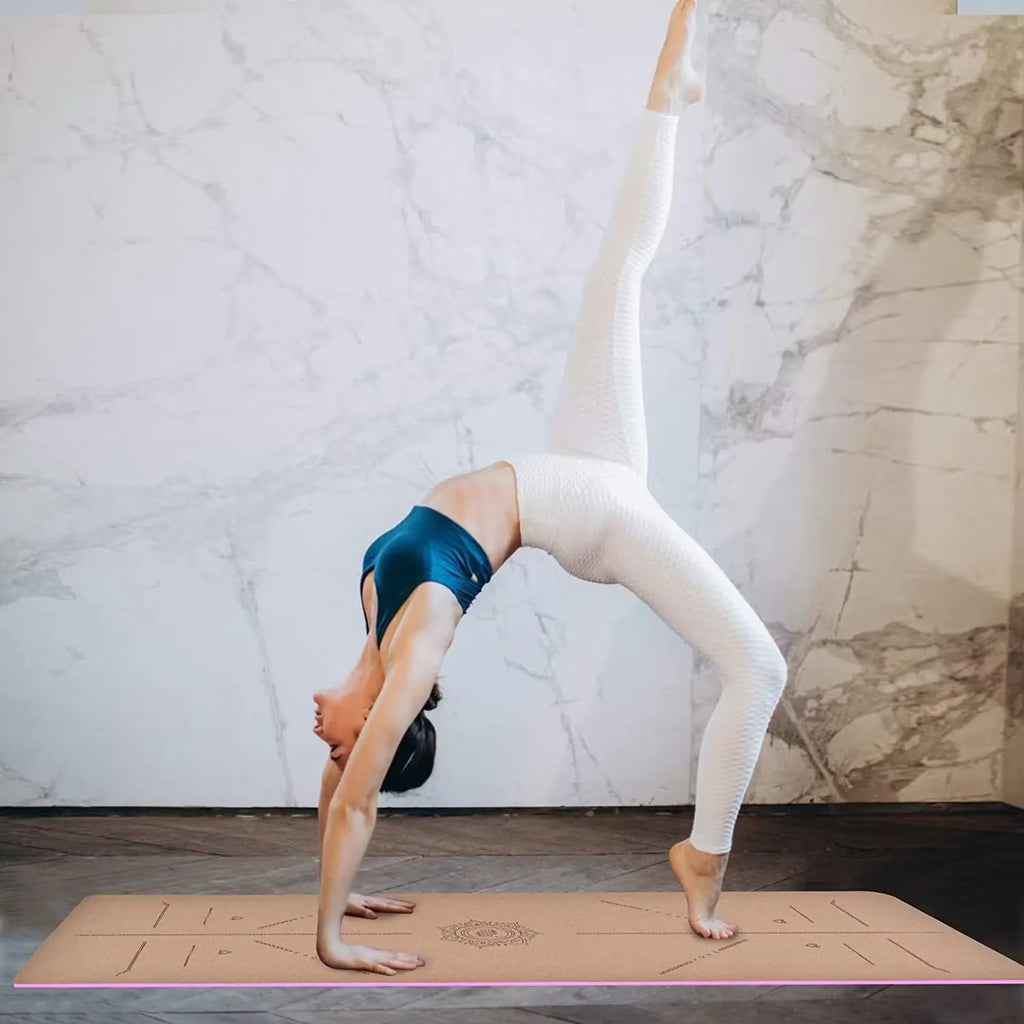 Yoga Mat Custom Eco Friendly Natural Organic Non Slip Cork TPE Yoga Mat