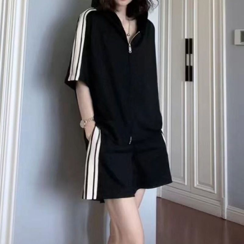 Loose Design Anti-aging Fashion Casual Two-piece Suit Women