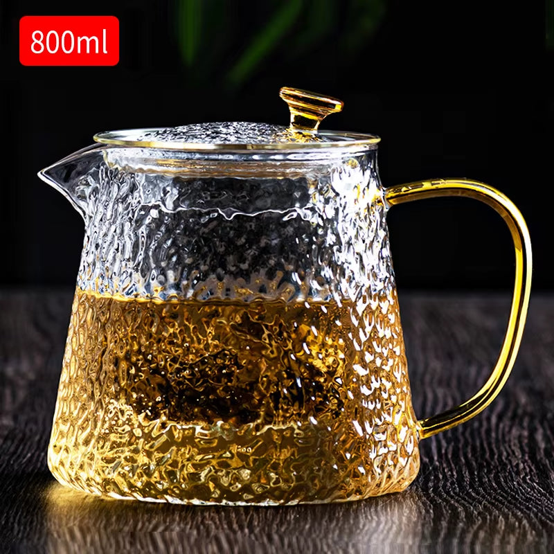 High Quality Heat Resistant Glass Tea Pot Chinese Teaware Kung Fu Tea Set Puer Kettle Coffee Glass Pot Convenient Office Teapot