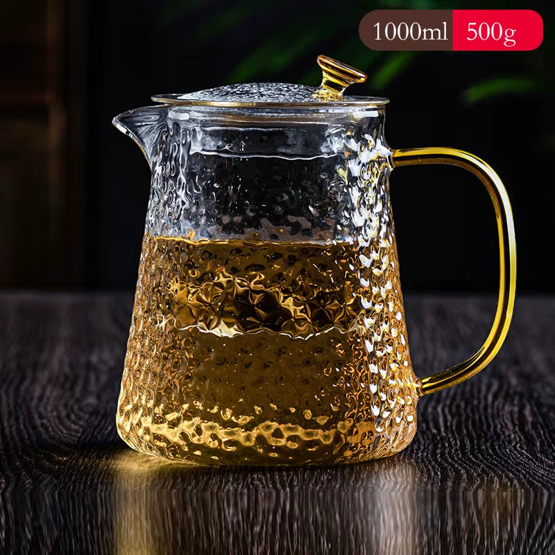 High Quality Heat Resistant Glass Tea Pot Chinese Teaware Kung Fu Tea Set Puer Kettle Coffee Glass Pot Convenient Office Teapot