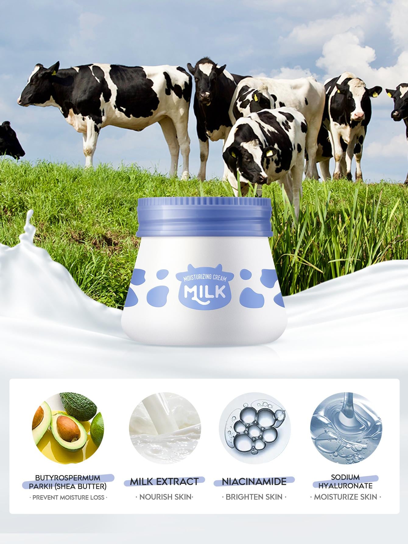 55G Deep Nourishing LAIKOU Milk Moisturizing Face Cream, Firming Moisturizing Face Lotion Reduce Fine Lines Facial Moisturizer for Women All Skin Types Skincare Mom Gifts