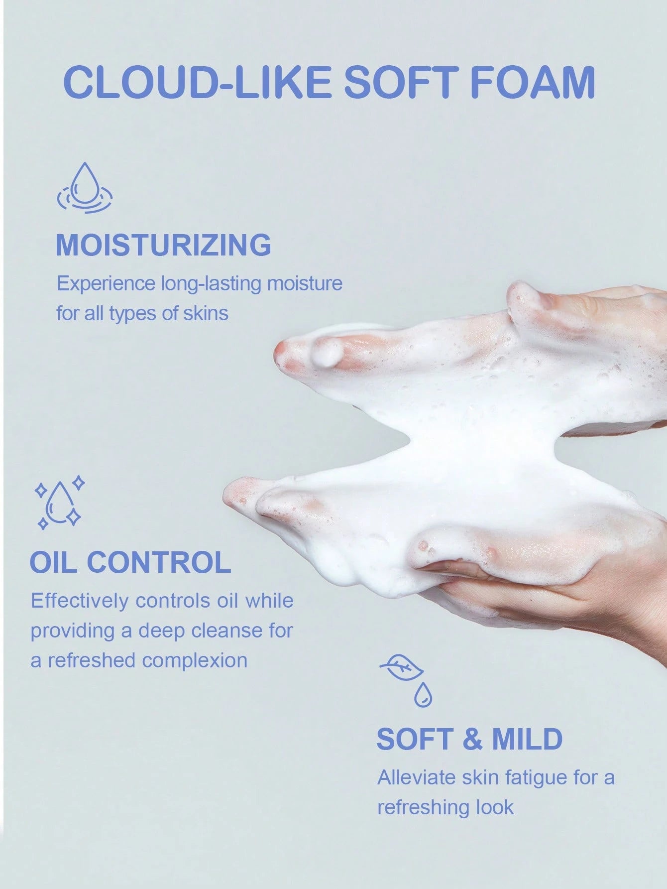 SLOWSUNDAYTM Hydrating Gentle Face Cleanser, Daily Facial Cleanser with Niacinamide for Sensitive Skin, Moisturizing Face Wash for Normal to Dry Skin, Fragrance Free