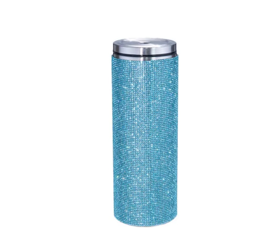 20Oz Bling Diamond Thermos Bottle Coffee Cup with Straw Stainless Steel Water Bottle Tumblers Mug Girl Women Gift