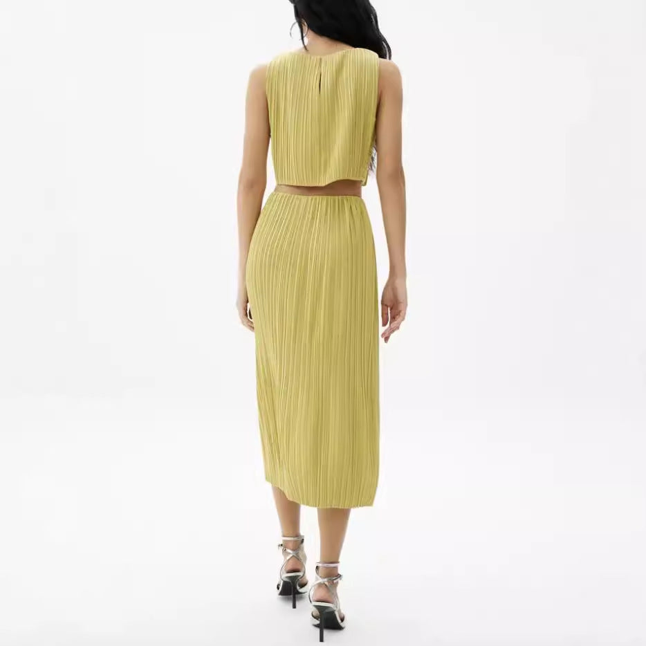 Sleeveless Top Skirt Slim Fit Two-piece Suit